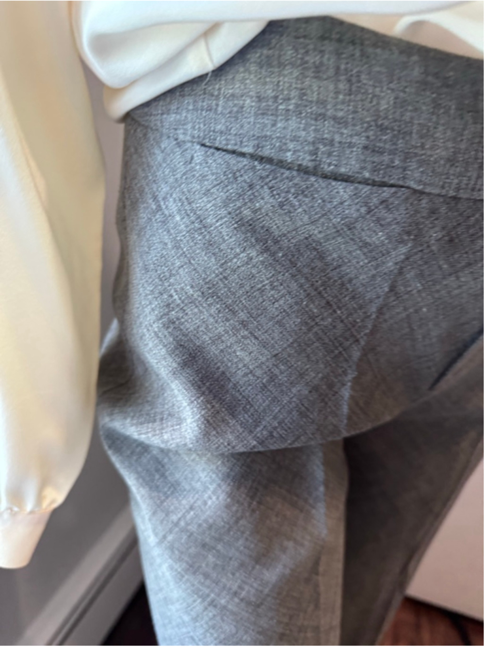 Zara Basic | Gray Tailored Trousers Front Seam Size 6 - Picture 12 of 15